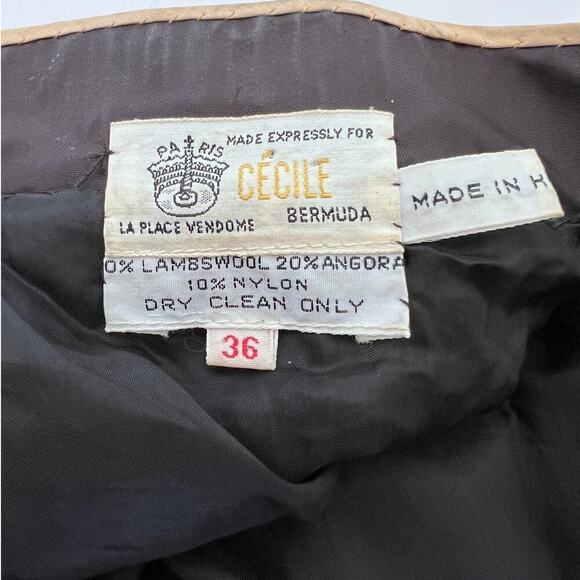 Vintage Paris Cecile Bermuda Black/Gold/Pearl Beaded Lined Wool Cardigan- 36(S) - Picture 3 of 8